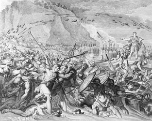 De landing van Julius Caesar in Engeland in 55 v.Chr.