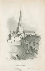 Uttoxeter Church (lithografie)