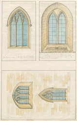 Uttoxeter Church [Oud] - Architecturale tekening van 