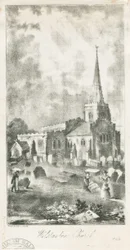 Wolstanton Kerk (lithografie)