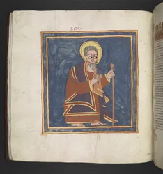Aäron. Octateuch, Evangeliën en kerkelijke werken. Een Ethiopisch manuscript. Eind 17e eeuw