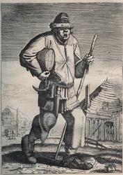 Inktenhandelaar - Vlaamse gravure