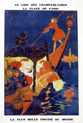 Reclameposter voor het cabaret du Lido op de Champs Elysées, Parijs