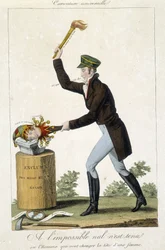 Cartoon over liefde: Tot het onmogelijke is niemand gehouden of de man die het hoofd van een vrouw wil veranderen