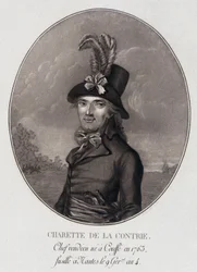 Medailonportret van Francois Athanase (Francois-Athanase) Charette de la Contrie, Vendéen chef