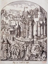 Beleg van Derval (Bretagne) in het jaar 1375