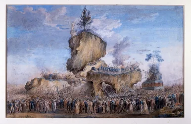 De Cultus van het Opperwezen, een vorm van deïsme opgericht door Maximilien Robespierre (druk)