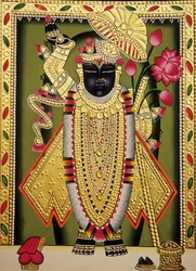 Heer Shrinathan Nathdwaran miniatuurschilderij op papier