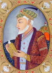 Miniatuurschilderij van Moghul Keizer Aurangzeb India Azië
