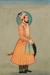 Miniatuurschilderij van Mughal keizer Shah Jahan
