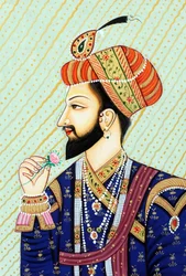 Miniatuurschilderij van Mughal-keizer Shah Jahan