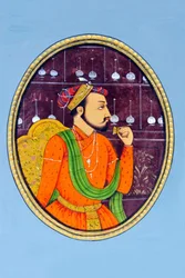 Miniatuurschilderij van Shah Jahan India Azië