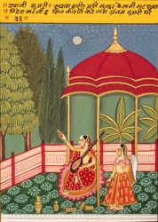 Miniatuurschilderij op Papier, Gujri, Nathdwara School