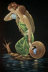 Sohni Mahiwal schilderij op fluweel