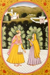 Jaar Kalender Afbeelding & Schilderij voor een Hindoe Maand Magha, India