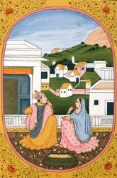 Jaar kalenderafbeelding en schilderij voor een hindoeïstische maand Paush, India