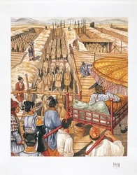 Bouw van het mausoleum van keizer Qin Shi Huang-Ti, 3e eeuw v.Chr.