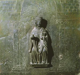 Detail van de deur van de Oratorium van St. Johannes de Evangelist, Italië