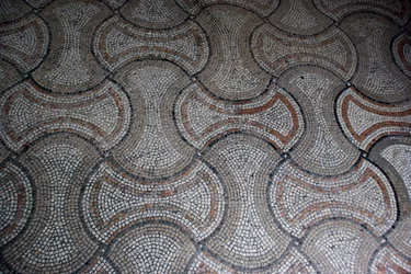 Detail van vloerdecoratie (mozaïek)