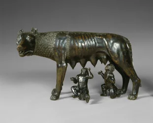 De Capitolijnse Wolvin die Romulus en Remus Zoogt