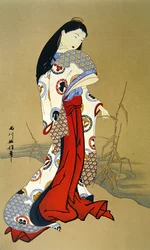 Japans meisje uit de Genroku-periode
