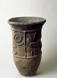 Terracotta pot uit Chiba, Jomon periode 13e-11e eeuw v.Chr.