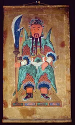 Gwanwoojanggun (natuurlijk pigment op papier)