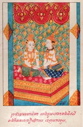 Mahajanaka Jataka. ca. 1910 (illustratie)