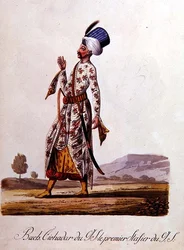 Sultan, uit album van Turkse kostuums, eind 18e eeuw