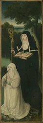 De heilige Gertrude van Nijvel en een augustijner kanunnikin