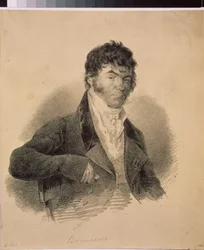 Portret van de eerste Russische filoloog Aleksandr K. Vostokov (1781-1864)
