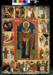 Altaarstuk van het leven van Sint Nicolaas van Myra of Bari
