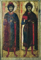 Heiligen Boris en Gleb, Russische icoon