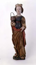 Houten sculptuur van Sint Dorothea uit Kassa