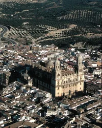 Luchtfoto van de Kathedraal van Jaen