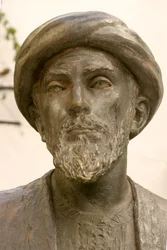 Hoofd van Mozes Maimonides (1135-1204) (brons) (detail)