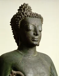 Staande Boeddha, uit Buriram (detail)