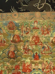 (detail) van de Derde Panchen Lama Losan Penden Yeshe