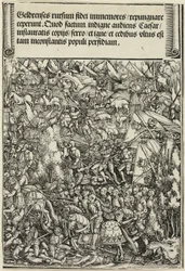 De tweede oorlog in Gelre, uit De triomfboog van Maximiliaan I