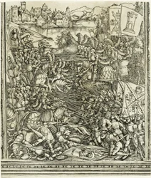 De oorlog met Venetië, uit De Triomfboog van Maximiliaan I