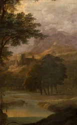 Landschap met kasteel in de verte