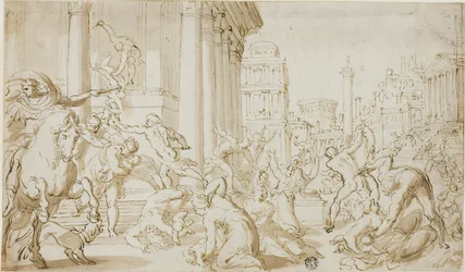 Massacre of the Innocents (recto); Figuur Schetsen (verso)