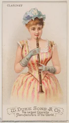 Klarinet, uit de serie Muziekinstrumenten N82 voor Duke sigaretten
