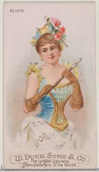 Fluit, uit de serie Muziekinstrumenten N82 voor Duke merk sigaretten, 1888