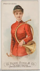 Hoorn, uit de serie Muziekinstrumenten N82 voor Duke sigaretten, 1888