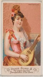 Mandoline, uit de serie Muziekinstrumenten N82 voor Duke sigaretten, 1888