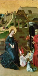 Aanbidding van het Kind Jezus (zijpaneel van een Drieluik)