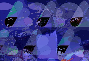 Waterlelie verticaal 1 abstract