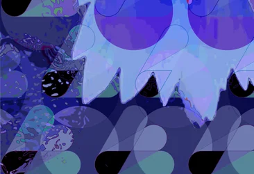 Waterlelie verticaal 3 abstract