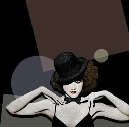 Cabaret, 2019 (scratchboard, digitaal ingekleurd)